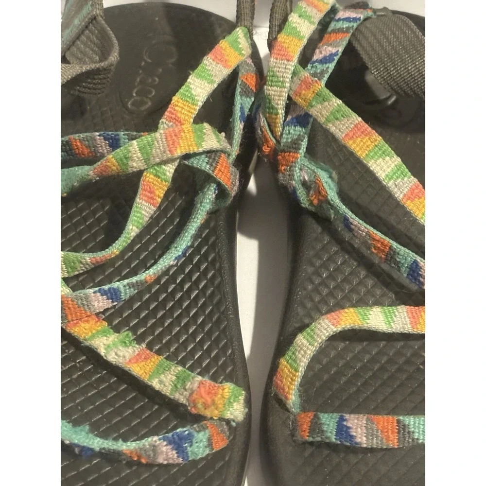 Chaco Z/1‎ Youth Girls Strappy Sport Hiking Sandals Outdoor Orange Blue Size 3